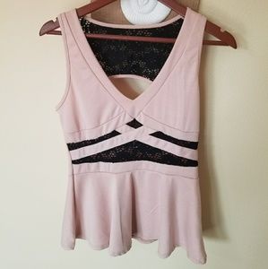 Pink Vneck Top